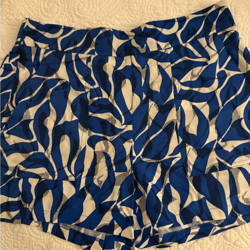 Nine West High Waist Blue and White Shorts